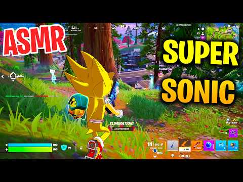 ASMR Gaming 😴 Fortnite Super Sonic Relaxing 🎮🎧 Controller Sounds + Whispering 💤