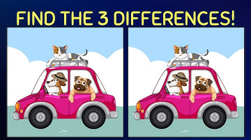 Find 3 Differences! Spot The Difference | Brain Exercise