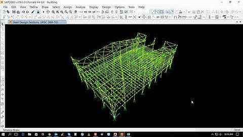 sap2000 v19 design steel structure building 04