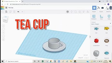 TINKERCAD - HOW TO DRAW A TEA CUP TUTORIAL