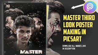 Master third look poster making in picsart | thalaphathy vijay | vijay sethupathi  | skeditztamil |