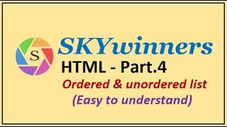 HTML basic for Ordered & unordered list in Tamil 2021