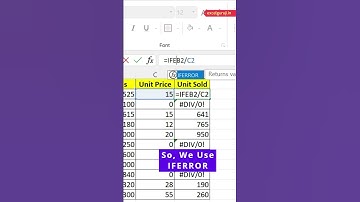 Excel Tips For Iferror Function #shorts