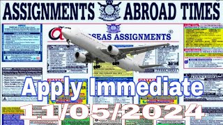 Assignment Abroad Times Today Newspaper 11/5/2024 ||gulf job vacancy 2024||