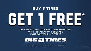 Buy 3 Get 1 Free - Save On Great Tires This Presidents' Day - Ends 2/17/25 - Only At Big O Tires