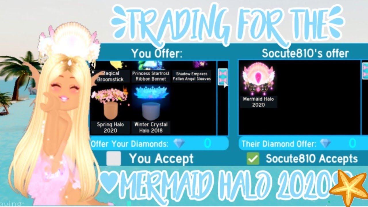 trading $10 robux giftcard (800 robux) for mermaid halo 2020!! : r