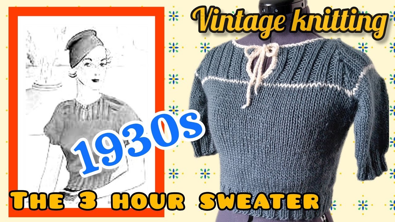 I tried KNITTING this 1930s pattern in 3hrs - Did I do it 