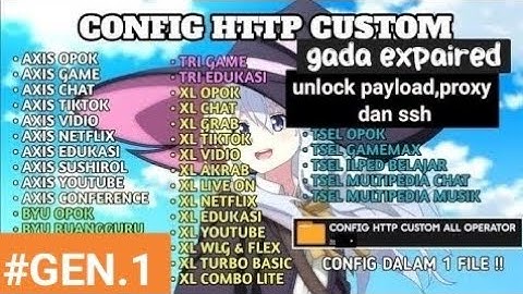 CONFIG HTTP CUSTOM TERBARU|PAYLOAD ALL OPERATOR|CONFIG UNLOCK PAYLOAD