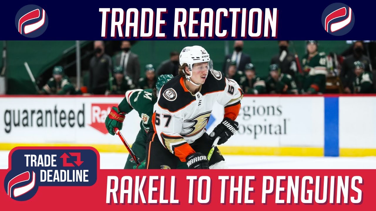 Pittsburgh Penguins - The Penguins have acquired forward Rickard Rakell  from the Anaheim Ducks in exchange for forwards Zach Aston-Reese and  Dominik Simon, goaltender Calle Clang, and a 2022 second-round draft pick.