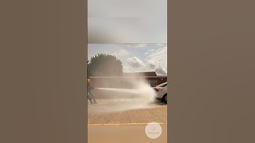 Catching High Pressure Pipe !? #facts #firefighter #fire #amazing #sciene #physics #stunt