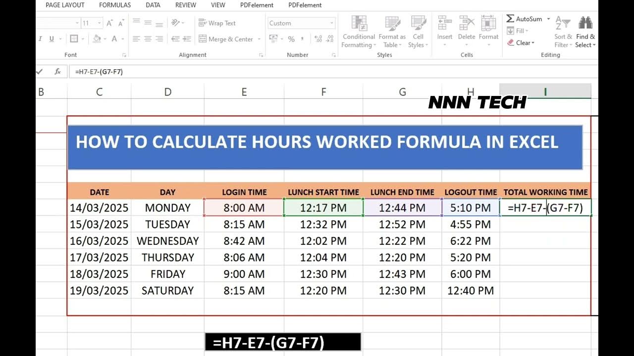 How to calculate hours worked formula in Excel 📊 📈 📉 - YouTube