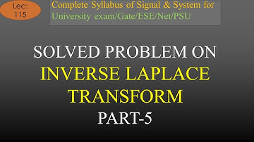 Solved Problem Based on Inverse Laplace Transform Part 5 | S & S | R K Classes | Hindi | Lec-115