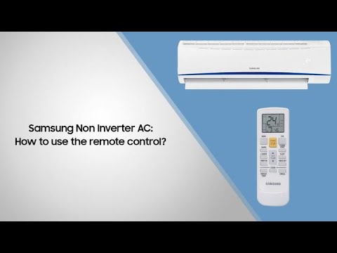 Samsung Non Inverter AC: How to use the remote - YouTube