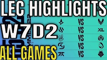 LEC Highlights ALL GAMES W7D2 Summer 2022 | Week 7 Day 2