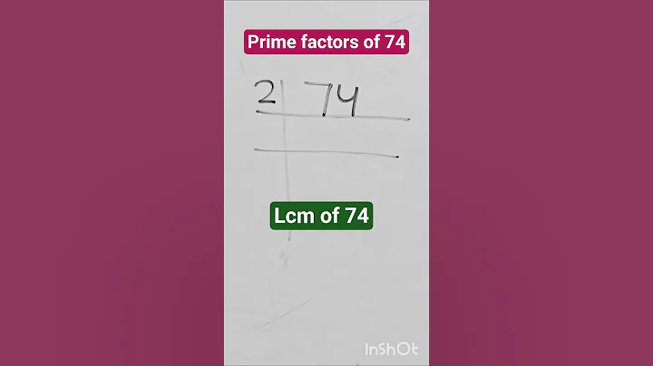 Prime factorization of 74 | lcm of 74 | 74 ka lcm#lcm #lcmbhagvidh #lcmtricks #primefactorisation