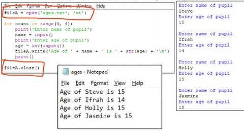 How do you write data into a text file in python?