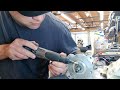 Dremel cutting a keyway slot in a motor shaft