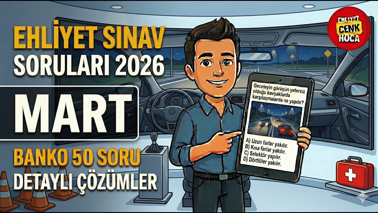 Ehliyet Sınav Soruları 2026 Mart Çıkmış Sorular