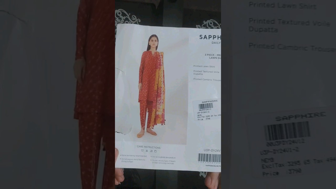 Sapphire 3pc 💯 |Printed lawn 