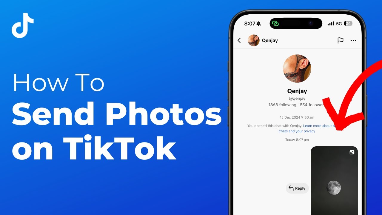 Как отправлять фотографии в сообщениях TikTok! | 100% работает в 2025 году