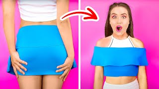 BRILLIANT CLOTHES HACKS FOR GIRLS || Epic Clothes Hacks \& Easy Fashion Tricks By 123GO! GOLD