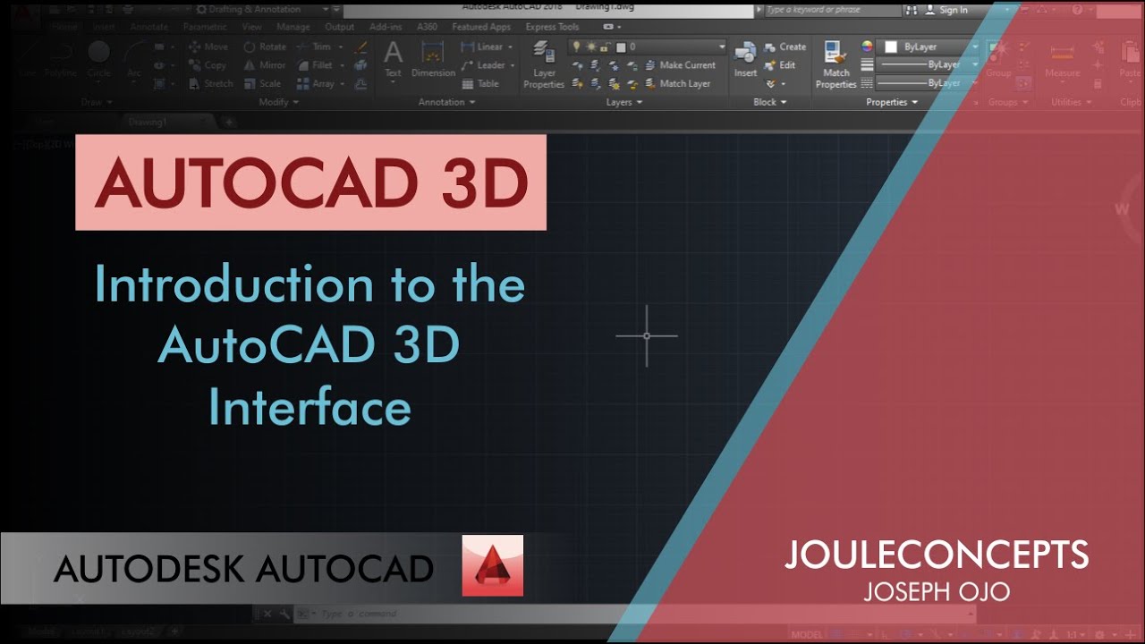 AutoCAD : Introduction to AutoCAD 3D | The Interface - YouTube