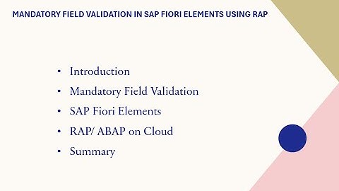 Mandatory Field Validation in SAP Fiori Elements Using RAP | ABAP on Cloud | 100% Practical Guide
