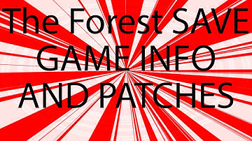The Forest SAVE GAME INFO and PATCHES