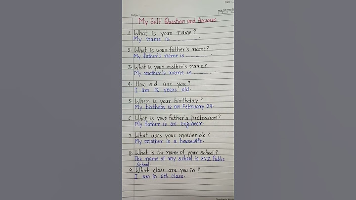 Myself Question answers ll My self #youtube #shorts #myself #english #englishspeaking