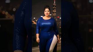 Confidence and Elegance in Every Curve💙💃 | #Shorts #CurvyQueen #PlusSizeModel