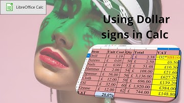 Use dollar signs in Libreoffice Calc. Absolute and relative referencing