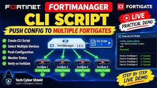 FortiManager CLI Script Configuration | Push CLI Commands to Multiple FortiGate Firewalls | Livedemo