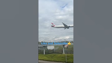 British Airways Boeing 777-300ER landing at Heathrow