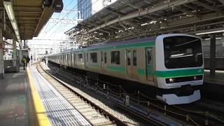 Ｅ２３１系マト車　東海道線臨時列車　品川行き　東京駅到着