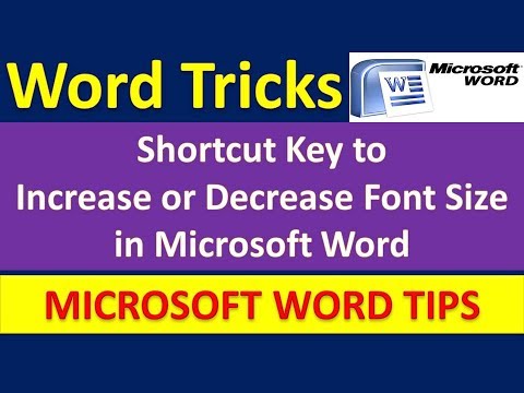 Shortcut Key to Increase or Decrease Font Size in Microsoft Word [Urdu / Hindi]
