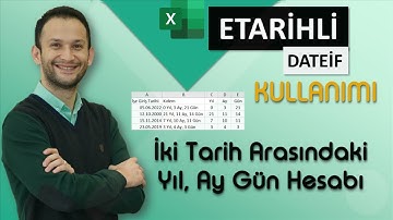 MS Excel - İki Tarih Arasındaki Yıl, Ay, Gün Farkını Bulma (Kıdem Hesaplama)