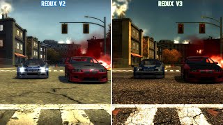 NFS MOST WANTED REDUX V2 VS NFS MOST MOST WANTED REDUX V3 2023 | Redux V2 vs Redux V3 | 4K60fps