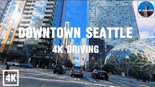 [4k] Driving Tour Scenes Downtown Seattle is a Premier Global Tech hub, ranking the Top U.S. cities