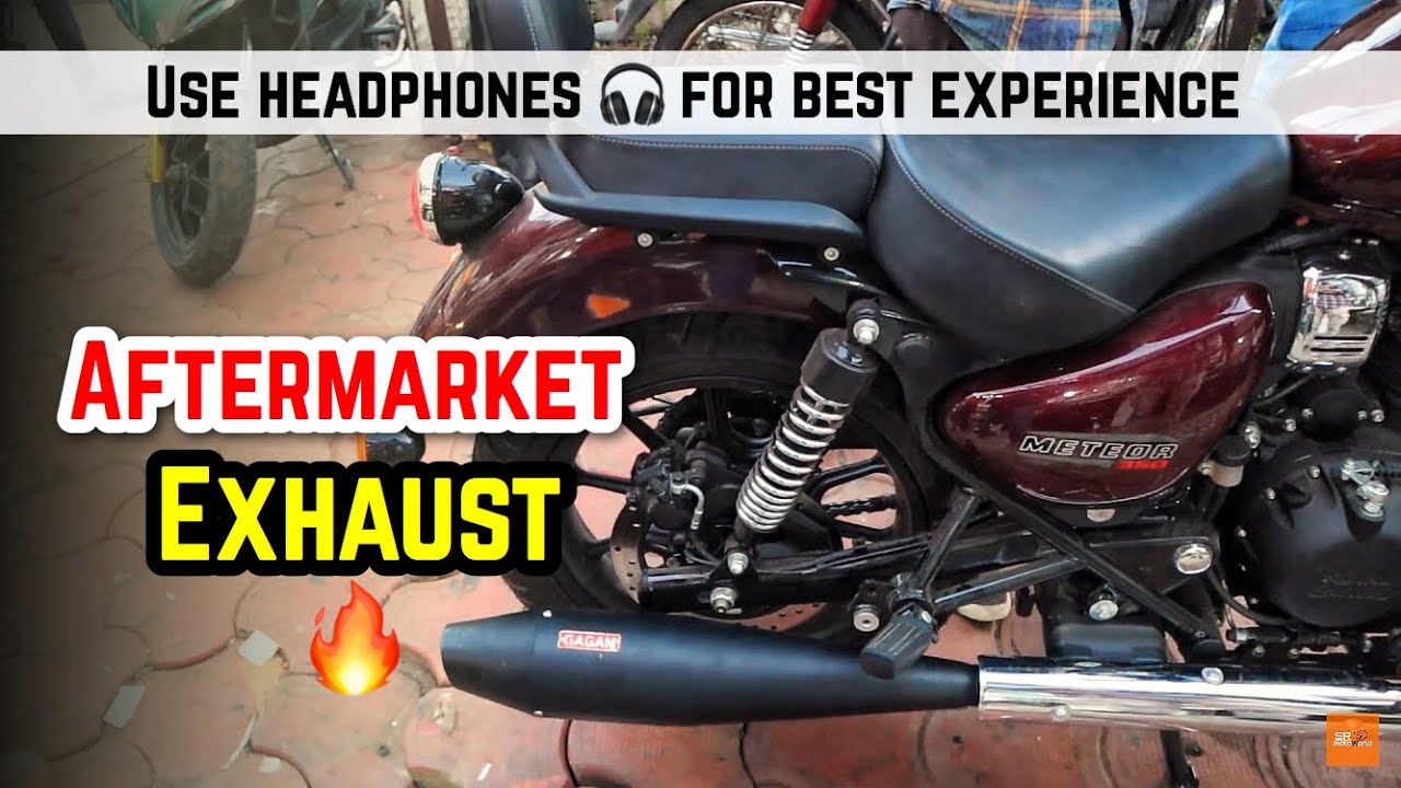 Royal Enfield Meteor 350 Aftermarket exhaust sound testing YouTube