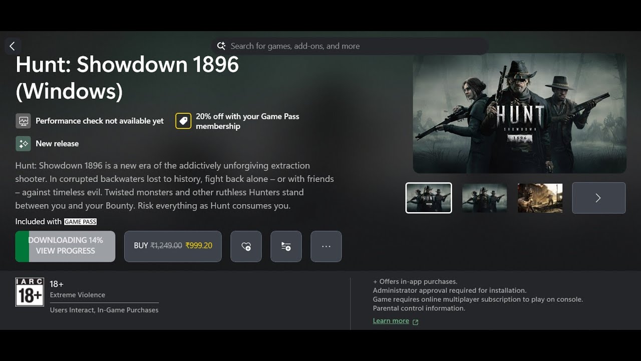 Fix Hunt Showdown 1896 Not Installing On Xbox App/Microsoft Store On PC ...