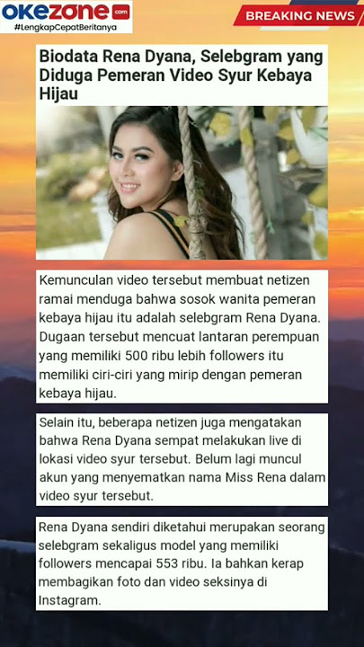 Rena Dyana Pemeran Kebaya Hijau #viral #artist #selebgram #video #videosyur #kebayahijau #kebaya