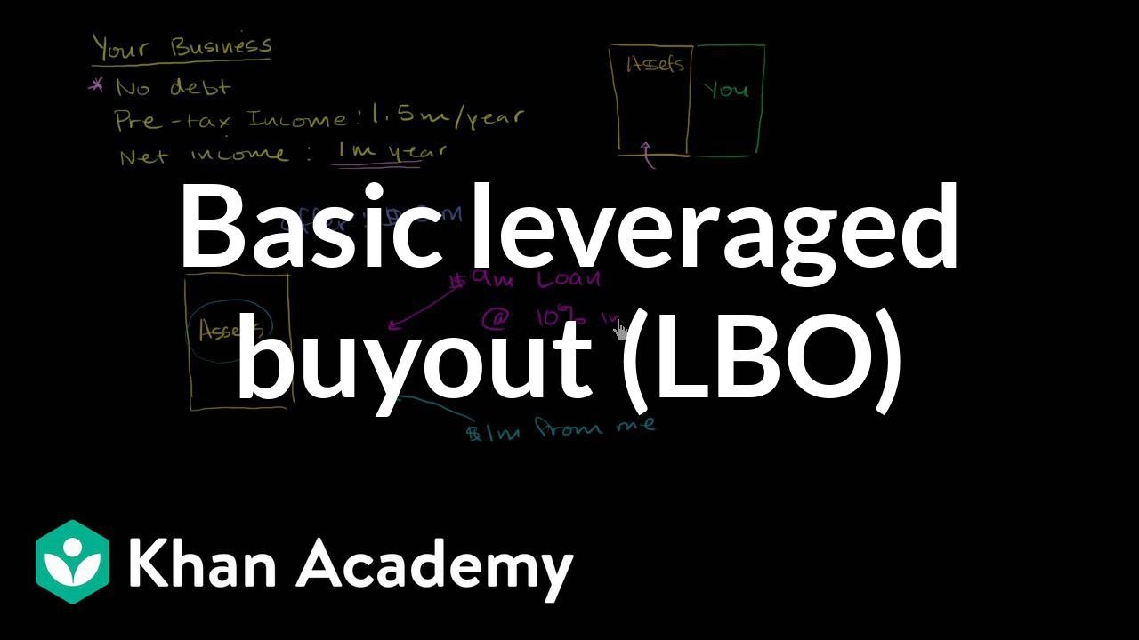 Basic leveraged buyout LBO  Stocks and bonds  Finance  Capital Markets  Khan Academy
