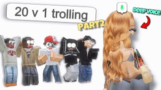 ROBLOX 20 v 1 TROLLING (part2)