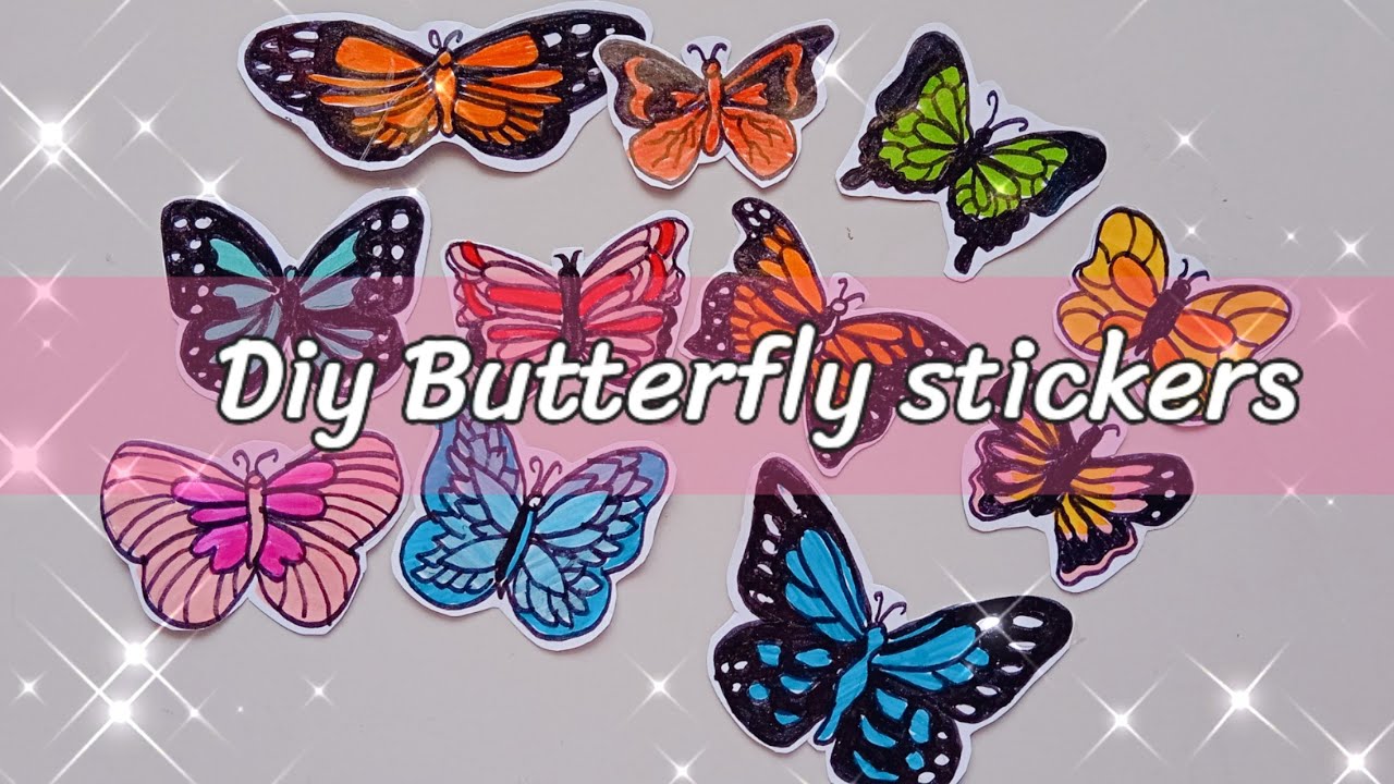 DIY butterfly stickers for journal homemade butterfly stickers