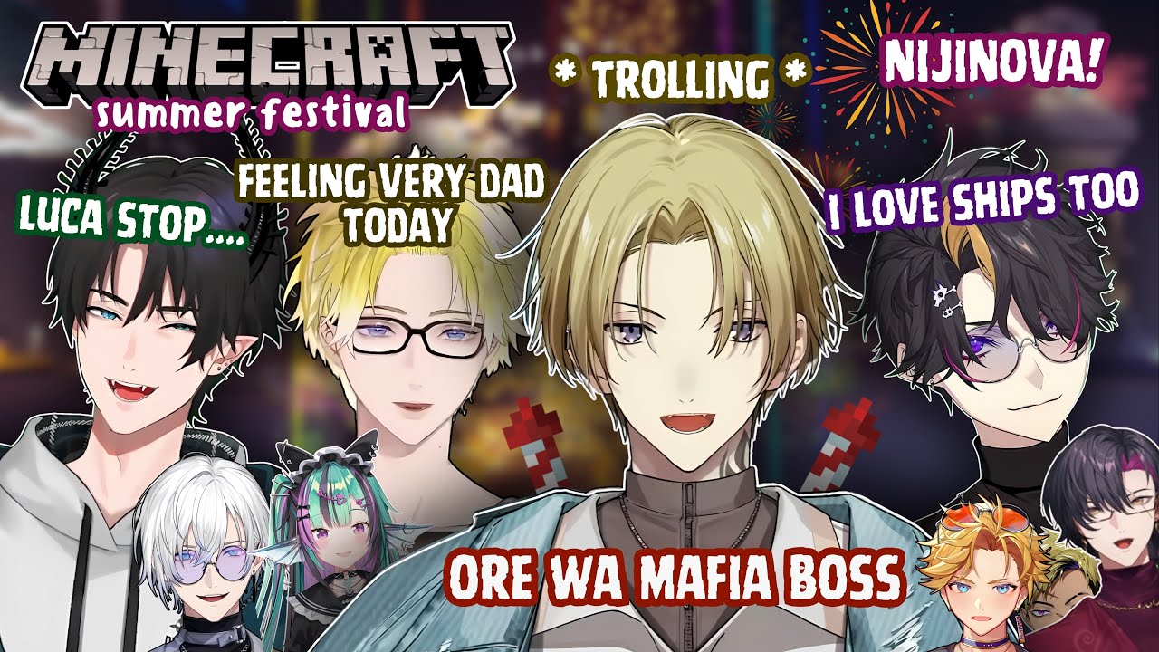 Nijisanji Minecraft Summer Festival: Chaos, Games & Screaming! 🎆💥【NIJINOVA】