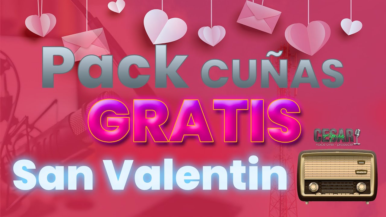 "Cuñas GRATIS para Radio en San Valentín 💘 – ¡Descárgalas YA! 🎶📻"