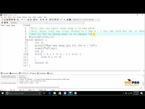 Video BÀI TẬP LẬP TRÌNH C 3.8 - CHƯƠNG TRÌNH KIỂM TRA SỐ... - youtube