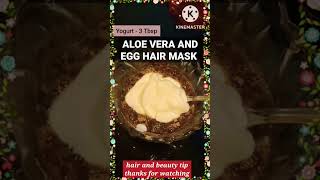 ALOE VERA AND Egg HAIR MASK for smooth frizzy and dandruff hair regrow hair haircarelonghairhair