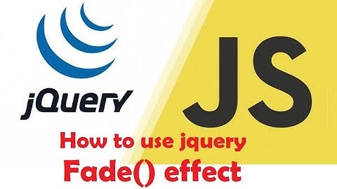 jQuery - fade function | How to use fade effect in jQuery | jQuery me fade effects kaise use kare