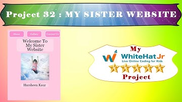 My Whitehat jr Project 32 - MY SISTER WEBSITE IN APP LAB